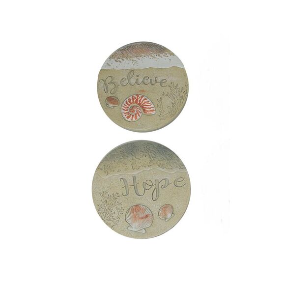 J.D. Yeatts Other - Coastal Beach Inspirational Garden Stepping Stone Decorative Wall Art Decor Set